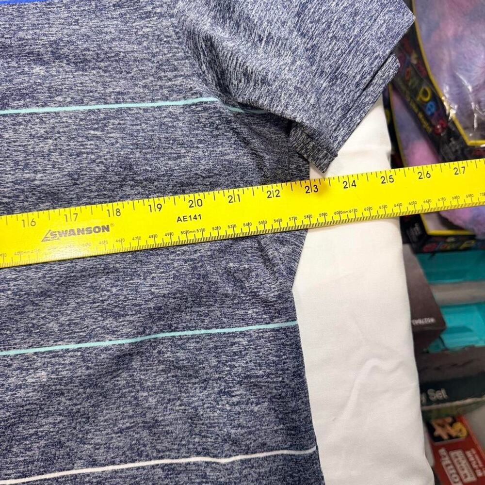 Under Armour blue and gray striped polo shirt in 2XL - Picture 5 of 5